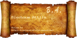 Bierbaum Attila névjegykártya